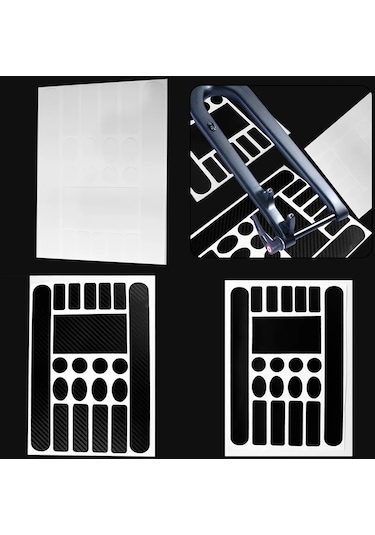 B-koruma Membran Bisiklet Çıkartmaları Koruyucu Film Su Geçirmez 1 Takım Çıkartma Dağ Bisikleti Bisiklet Çerçeve Siyah