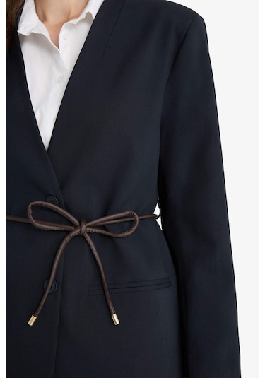 Defacto Regular Fit Ceket Yaka Blazer Ceket F6104ax25aunv243 Lacivert Defacto Regular Fit Ceket Yaka Blazer Ceket F6104ax25aunv243 Lacivert