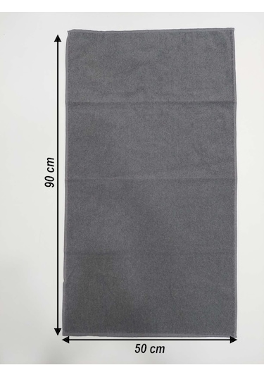 Gri Berber Havlusu Denizli 50x90 Cm 12'li