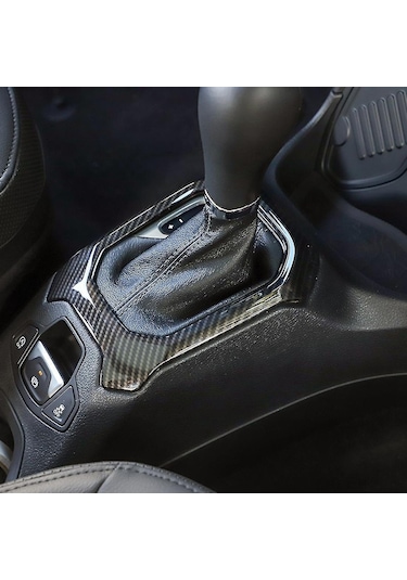 Tenfowee Jeep Renegade 2016-2021 Vites Kolu Paneli, Karbon Fiber Desenli, Kolay Kurulum, Abs Malzeme