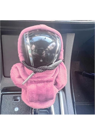 Suntek Kapşonlu Kapak Otomatik Vites Kolu Topuzu Kapağı Pembe