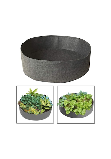 Homyl Kumaş Yükseltilmiş Yatak Bahçe Ekici Sebze Gri 60x20cm Gri 60x20cm Gri