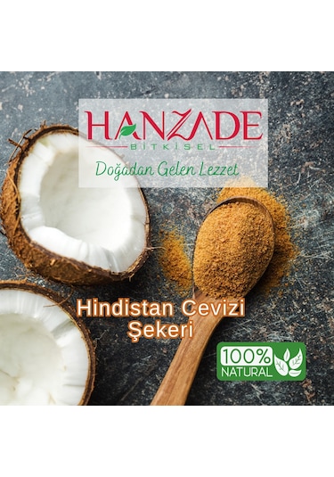 Hanzade Bitkisel Hindistan Cevizi Şekeri 250 G