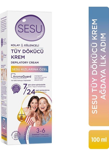 Sesu Tüy Dökücü Krem 100ml Sesu Kızlarına Özel