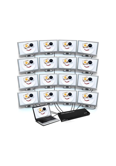 Gplus 4K116 16 Port 4K Ultra HD 2160P 3D HDMI Splitter HDCP 1.4 Görüntü Çoklayıcı