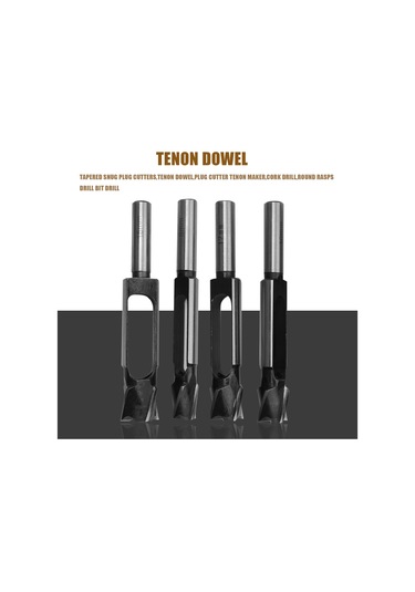 4 Adet Tenon Dübel Tapa Kesici Sıkı Tapa 8mm 10mm 12mm 15mm Mantar Matkap