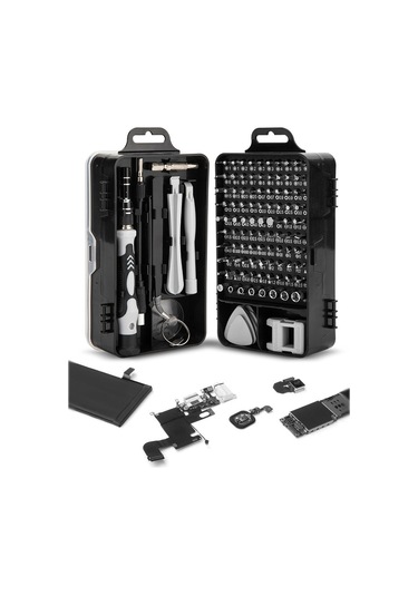 Kangvka Chrome Vanadium Çelik Tamir Aleti Seti: Saat-telefon Çözme, 115 Parça Tornavida Ve Araçlar - Mavi