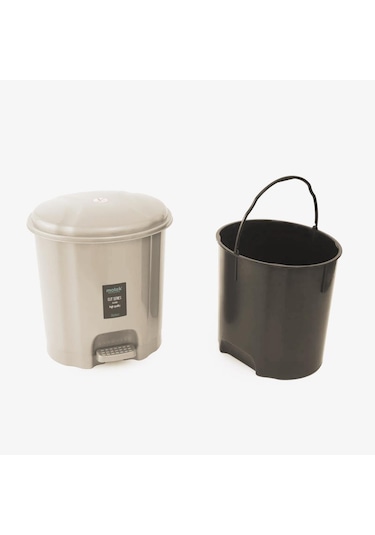 Motek Elit Pedallı Plastik Çöp Kovası İç Kovalıı 22 Lt-krem Krem