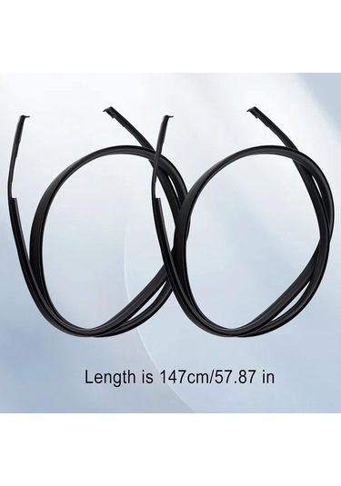 Springsun Toyota Yaris Sedan 2007-2011 Siyah Kauçuk Ön Ceiling Kenar Şeridi Sol L + Sağ R - Yağmur Ve Toz Engelleme, Dayanıklı Oto Aksesuarı