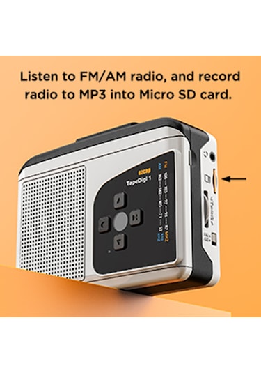 Ezcap-234 Kaset Teyp Oynatıcı Taşınabilir Am - Fm Radyo - Gri - Siyah