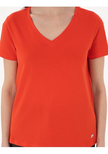 Pierre Cardin Kadın Kırmızı Tişört Basic 50305749-vr030 Kirmizi