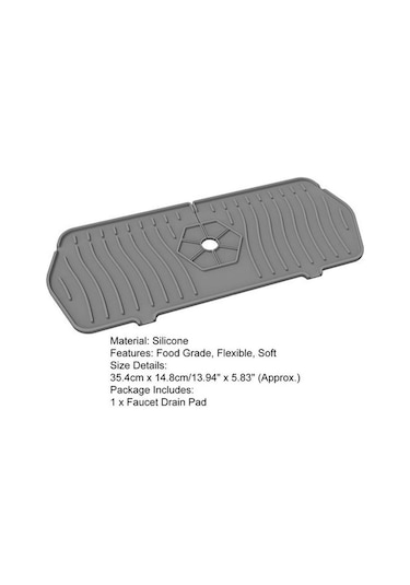 Yeşil Büyük Hiçbir Koku Temizleme Kolayca Pratik Su Sıçrama Koruyucu Mat Mutfak Lavabo Koruyucu Ev Musluk Drenaj Pedi