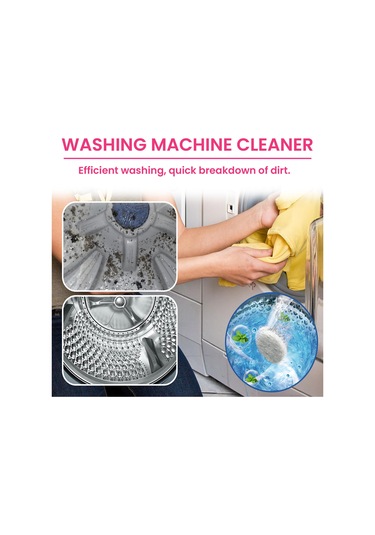 Maiyame Makine Temizleyici Fıçlı Tabletler - Derinlemesine Yıkama, Koku Ve Kirlik Giderici - 10 Adet 150g - Tüm Markalar Uyumlu Beyaz