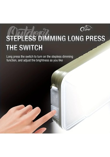 Xuweiwei Rhe Haki 10000mah Taşınabilir Şarjlı Kamp Işığı Usb Hızlı Şarj Su Geçirmez 6 Modlu Çadır Işığı Kanca Manyetik Taban Dış Mekan Araba Tamiri Yürüyüş Rhe Haki