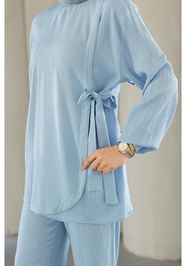 Bağlama Detaylı Takım Bebe Mavisi Bebemavisi Mavi