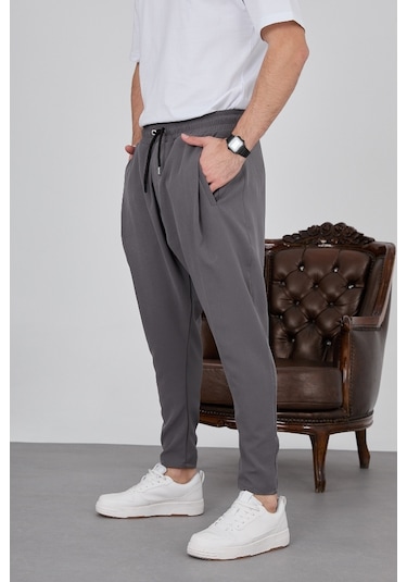 Baykim Sports Wears Unisex Modern Şalvar Pantolon Koyu Gri
