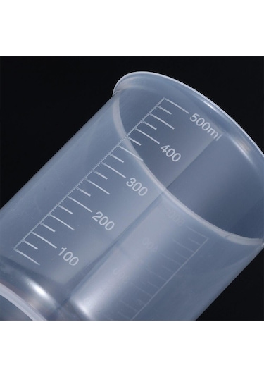 4 Adet Plastik Ölçüm Kabı Laboratuvar Kabı Mezun Bardak Su Ölçekli Şişe Mutfak Pişirme Malzemeleri Ölçüm Aracı