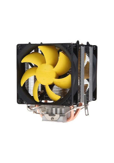 Intel 775 1155 1156 Cpu İşlemci Fanı Pc Cooler 2 X 9Cm Fan