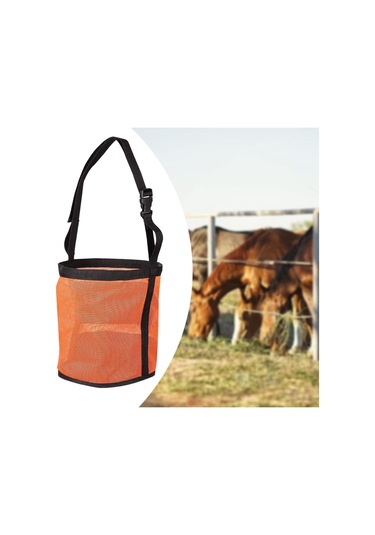 Homyl At Yem Torbası File Nefes Alabilen Turuncu Turuncu