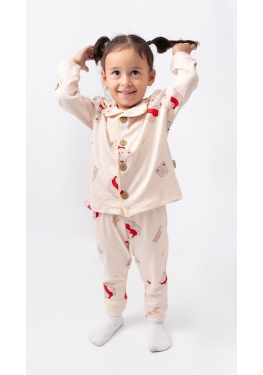 Bebek Ve Çocuk Pijama Takımı 4bb2 Bej