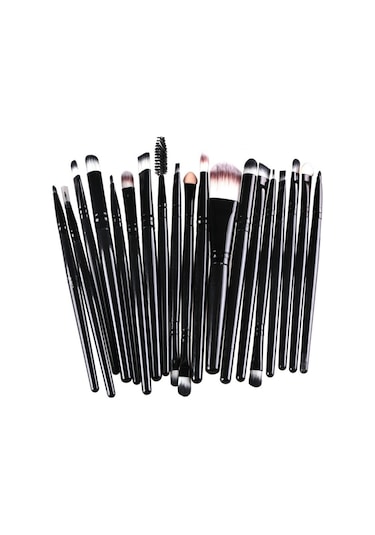 Cbtx Ahşap Saplı Makyaj Fırça Seti Siyah  20'li