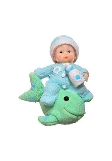 Durukar Decotown Hediyelik Sevimli Mavi Bebek Biblo Polyester Süs Eşyası