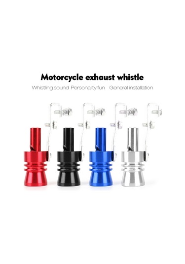 Youmex Alüminyum Turbo Sesli İsviçre, S Boy 10.2x1.8cm , Siyah - Araç/motosiklet Ekzos Borusu Uyumlu, Yüksek Ses, Kolay Kurulum