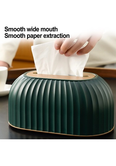Açık Yeşil-doku Tutucu Yüksek Kaliteli Çizgili Tuvalet Kağıdı Kutusu Oturma Odası Yat Odası Ofis Masaüstü Yemek Peçetelik 46917247