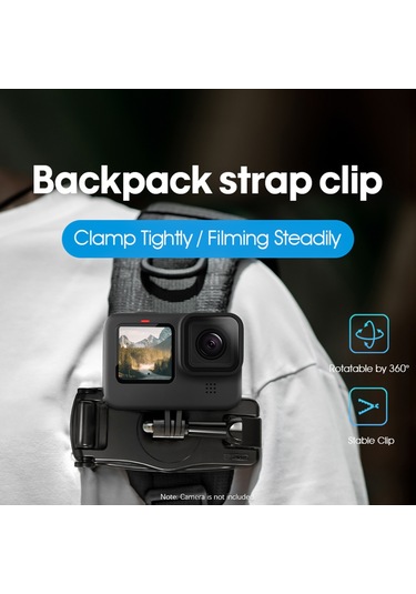 Yifomall Startrc Kamera Askı Sabitleyici Klipsi 360 Döner Abs+pom+silikon Djı Action 3/ınsta360 X3/gopro Hero 8-12 Uyumlu M5 Somun Ve Adaptör İle