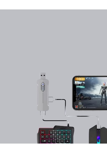 5 İ 1 Arada Mobil Oyun Seti Bluetooth 5.3 Klavye Mouse Dönüştürücü Gaming Kit