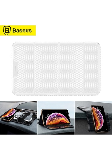 Neevoyu Baseus Araç Telefon Tutucu Katlanabilir Yıkama Uyumlu Nano Kauçuk Mat Transparent Renkli Şeffaf