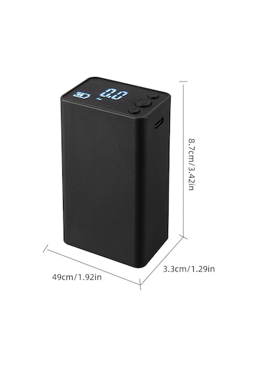 Geeksen Spor Topları İçin Elektrikli Hızlı Şişirici - Siyah - 0-18psi Basınç - 2000mah Pil