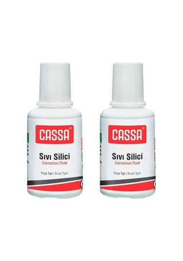 Sıvı Silici Daksil 2 Adet Cassa 18 Ml Fırçalı Sıvı Düzeltici Daksil Yazı Düzeltici Okul Ofis Büro Fırça Uçlu Daksil