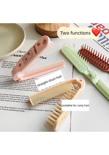 Adet Çocuklar Kız Saç Fırçası Güzel Karikatür Tavşan Ayı Saç Tarak Küçük Taşınabilir Plastik Saç Fırçası Çocuklar İçin Kız Saç Aksesuarları