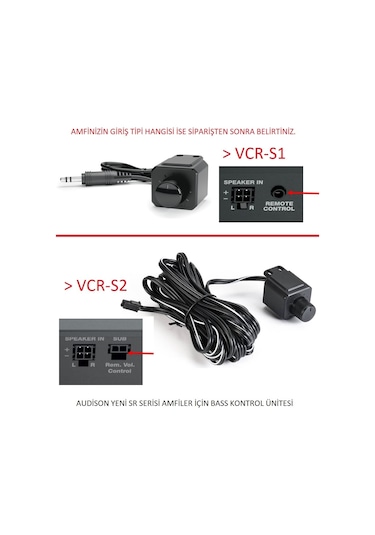 Audison VCR-S1 ve VCR-S2 Yeni SR Serisi Amfiler İçin Bass Kontrol Ünitesi