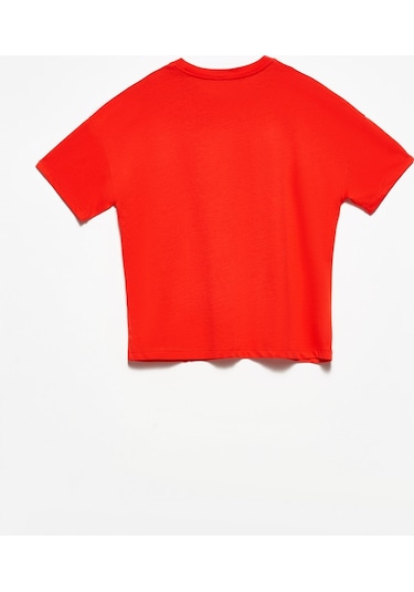 Kadın Kırmızı Basic T-shirt Kırmızı