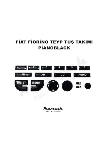 Fiat Fiorino Teyp Tuş Takımı Pianoblack