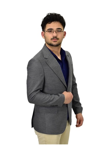 Erkek Tek Spor Ceket 4 Drop Bgl-st04470 Koyu Gri