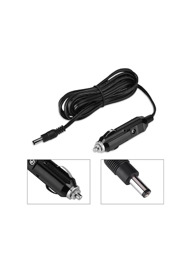 Moveevo 12v Araba Sigara Çakmak Kablosu 3 Metre 10a Akım Dc5.5 2.1 Bağlantı - Tam Bakır Tel, Füze Ve Led Ile - Balatma, Havalandırma, Soğutma Cihazları İçin