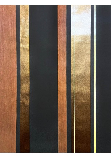 Turuncu Gold Çizgili Duvar Kağıdı 53482 Çok Renkli