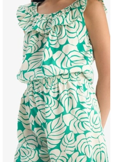 Defacto Kız Çocuk Desenli Askılı Tulum E5803a825smgn268 Yeşil