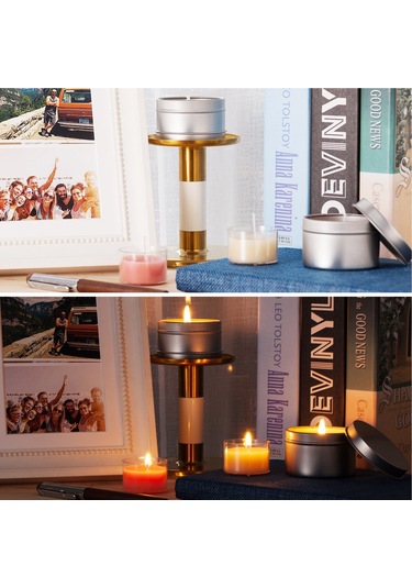 Geekyou 600ml Paslanmaz Çelik Mum Eritme Kavanozu, 7 Parça Dıy Aromatik Mum Yapımı Seti: Sürekli Isıya Dayanıklı, Kolay Kullanım, Profesyonel Sonuçlar