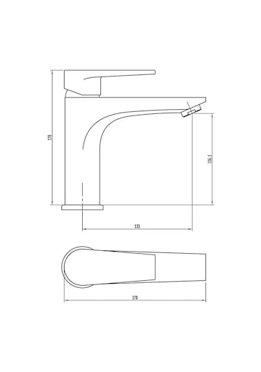 Souzkran Banyo Lavabosu İçin Batarya 135571470 Krom
