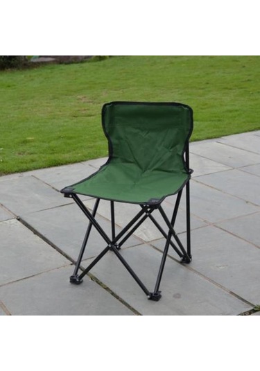 Yeşil Sırtlık Ergonomik Tasarım Güçlü Yük Taşıyan Kompakt Boyut Taşınabilir Katlanır Tabure Sandalye Kamp Malzemeleri Yeşil