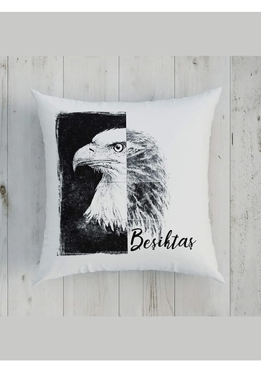 Taç Lisanslı Kırlent Beşiktaş Kartal 40x40