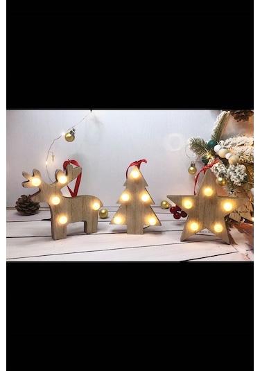 Yıldız Led Işıklı Yılbaşı Ağaç Süsü Gün Işığı