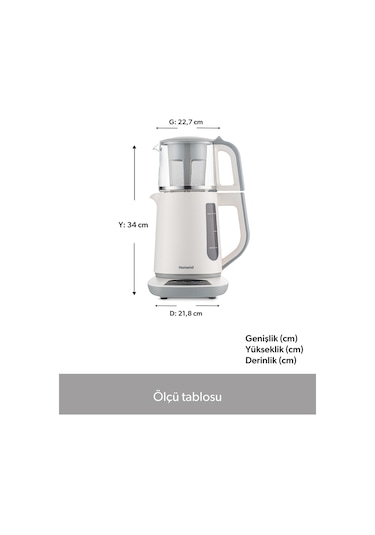 Homend Royaltea 1757H Konuşan Çay Makinesi