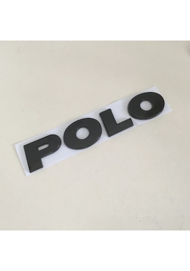 Gümüş-adet 3d Abs Polo Araba Arka Tampon Gövde Mektup Amblem Etiket Rozet Çıkartması Araba Şekillendirici