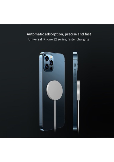 Maiyame Gümüş Manyetik Kablosuz Şarj Cihazı - 15w Hızlı Şarj, 5g Uyumluluk, Çoklu Güvenlik Koruma, Taşınabilir Tasarım