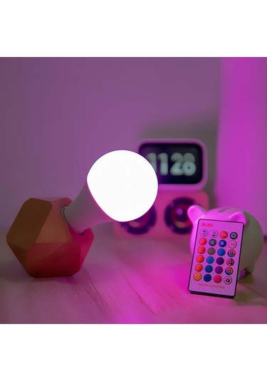 Homyl E26 E27 Rgb Led Ampul Ev Partisi Için 16 Renk Değişimi 70x130mm-15w